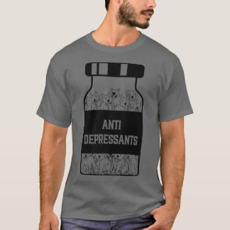 Antidepressants, Love Pitbull Smile, Dog Is Love P Tシャツ