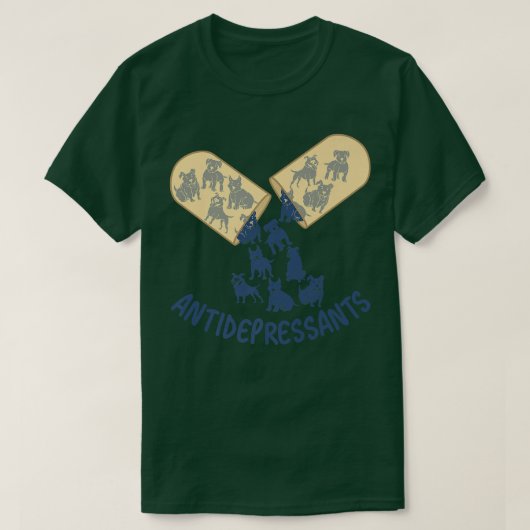 Antidepressants, Pitbull Dog Lovers, Funny Dog Own Tシャツ (デザイン正面)