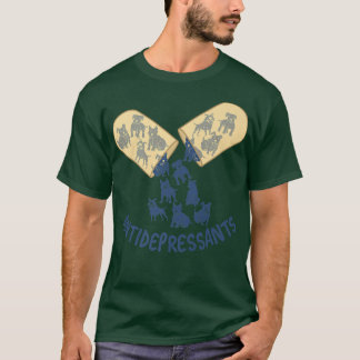Antidepressants, Pitbull Dog Lovers, Funny Dog Own Tシャツ