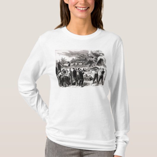 Antietamの後のけが人を離れて運ぶこと Tシャツ (正面)