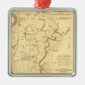 Antietam -内戦のパノラマ式の地図の戦い メタルオーナメント (正面)