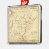 Antietam -内戦のパノラマ式の地図の戦い メタルオーナメント (左)