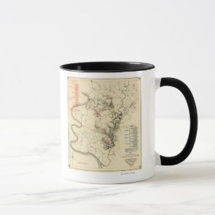 Antietam -内戦のパノラマ式の地図4の戦い マグカップ