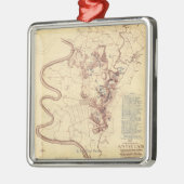 Antietam -内戦のパノラマ式の地図5の戦い メタルオーナメント (左)