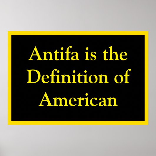 Antifa Defines Patriotic American ポスター (正面)