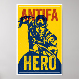 ANTIFA HEROES SERIES: キャプテン・アメリカン・ポスター ポスター