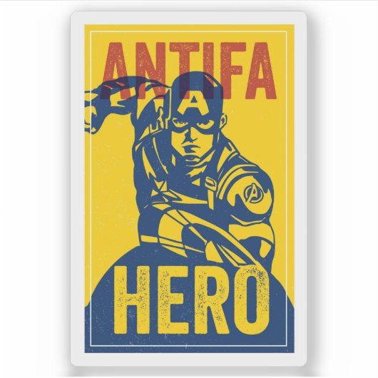 ANTIFA HEROES SERIES: Captain American シール (正面)