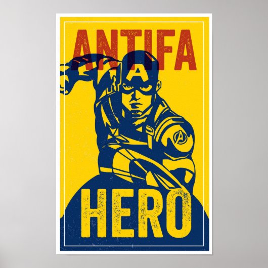 ANTIFA HEROES SERIES: Captain American Poster ポスター (正面)