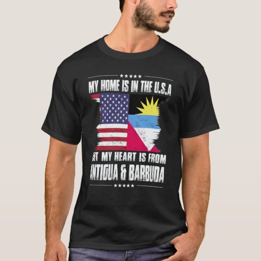 Antigua American Patriot Grown Proud Home Heart US Tシャツ (正面)