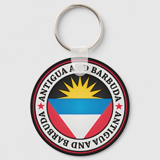 Antigua And Barbuda Round Emblem キーホルダー (正面)