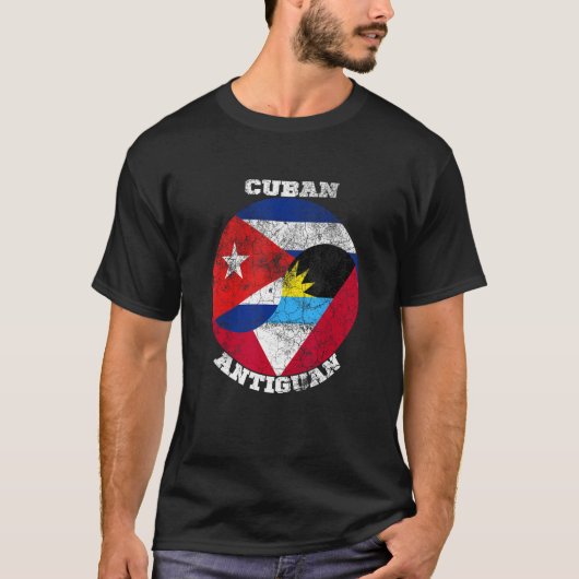 Antigua and Cuba flag, Half Cuban Half Antiguan Tシャツ (正面)