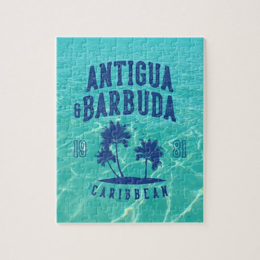 Antigua & Barbuda Caribbean Palm Tree ジグソーパズル (縦)