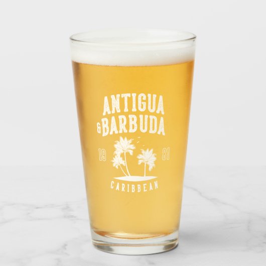 Antigua & Barbuda Caribbean Palm Tree タンブラーグラス (ドリンク正面)