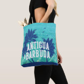 Antigua & Barbuda Caribbean Palm Tree トートバッグ (クローズアップ)