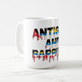 Antigua  Drip Text | Caribbean Flag Design | Fan  コーヒーマグカップ (正面左)