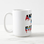 Antigua  Drip Text | Caribbean Flag Design | Fan  コーヒーマグカップ (左)