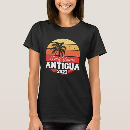 Antigua Family Vacation 2023 Matching Holiday Summ Tシャツ (正面)