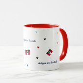 Antigua Roots Pattern Mug | Caribbean Flag マグカップ (正面右)