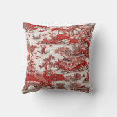 Antik Ming China Blau und rote Chinoiserie クッション (裏面)