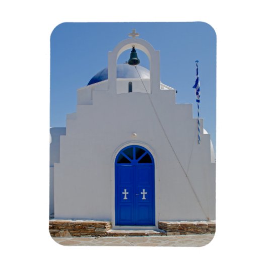 Antiparos Blue and White Chapel マグネット (縦)