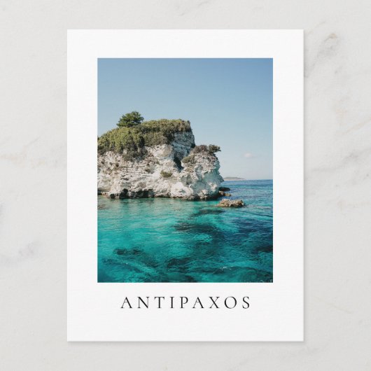 Antipaxos coast, at Paralia Voutoumi, Greece ポストカード (正面)