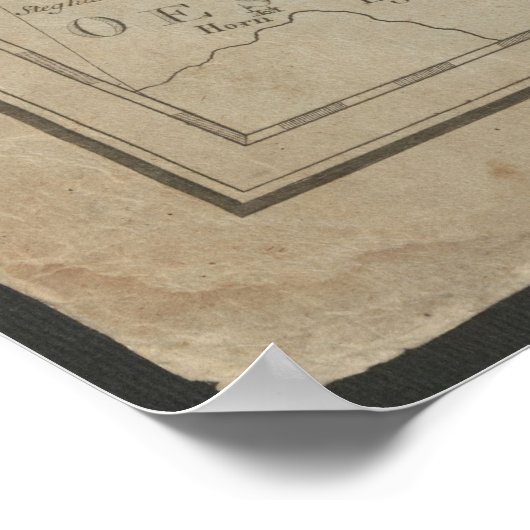 Antique 1799 Map of Silesia & Moravia, Historical  ポスター (角)