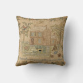 Antique 1816 American Sampler Print クッション (裏面)