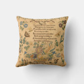Antique 1832 American Sampler Print クッション (裏面)