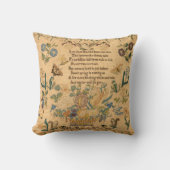 Antique 1832 American Sampler Print クッション (正面)