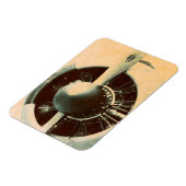 Antique Airplane Engine Propeller Photo マグネット (左側)