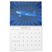 Antique Airplanes Biplanes 12-Month   カレンダー (2月 2027)