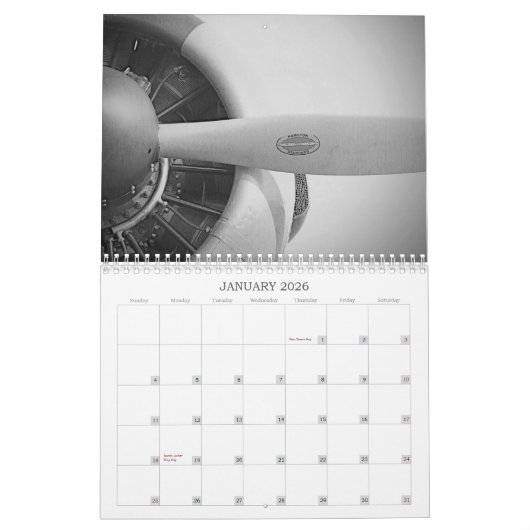 Antique Airplanes Biplanes 12-Month   カレンダー (1月 2026)