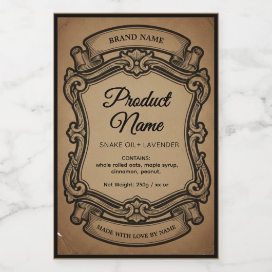 Antique apothecary labels for potion bottles ワインラベル (シングルラベル)