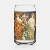 Antique Art Nouveau Four Seasons by Walter Crane ガラス缶 (左)
