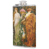 Antique Art Nouveau Four Seasons by Walter Crane フラスク (左)