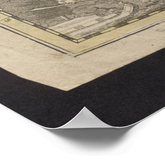 Antique Asia Map 1700, China Poster ポスター (角)