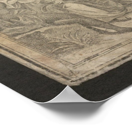 Antique Asia Map 1744, Russia Poster ポスター (角)