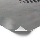 Antique Black Swan Art Print ポスター (コーナー)