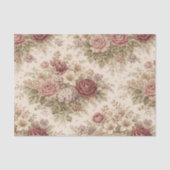 Antique Blush Rose Garden Pattern 薄葉紙 (正面)