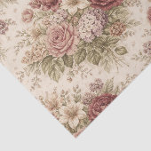 Antique Blush Rose Garden Pattern 薄葉紙 (詳細)