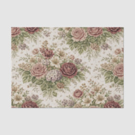 Antique Blush Rose Garden Pattern 薄葉紙