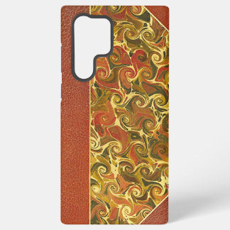 Antique Book Cover, Ornate Swirl Pattern Samsung Galaxy S22 Ultraケース