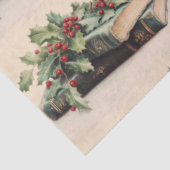 ANTIQUE BOOKS AND HOLLYBERRIES Christmas Pattern 薄葉紙 (詳細)