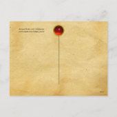 ANTIQUE BOOKS WITH HOLLYBERRIES Vintage Christmas シーズンポストカード (裏面)