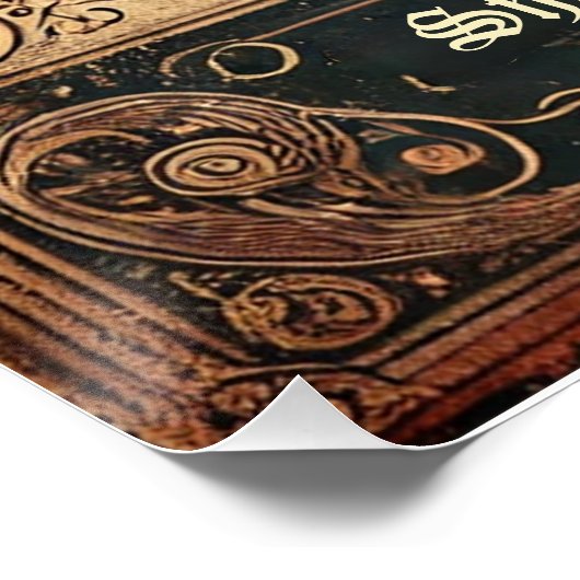 Antique Bookstore Customizable Glossy Poster ポスター (コーナー)