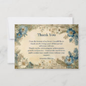 Antique Botanical Art Nouveau Sweet Sixteen サンキューカード (正面)