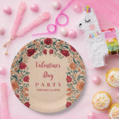 Antique Botanical Valentine Party ペーパープレート (パーティー)