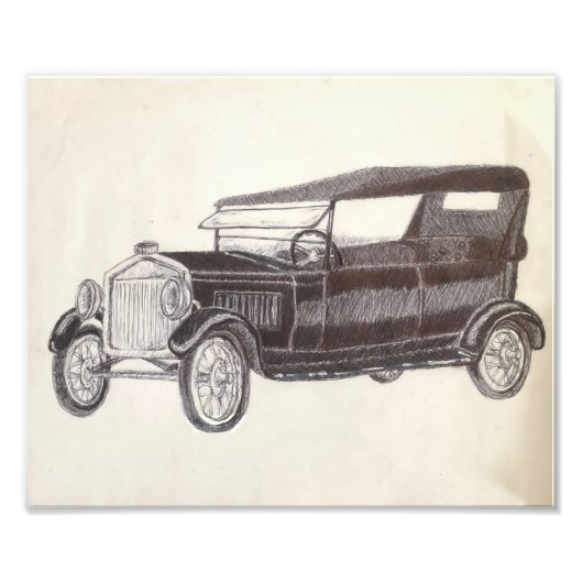 Antique car フォトプリント (正面)