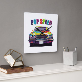 Antique Car Clocks スクエア壁時計