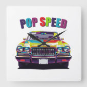 Antique Car Clocks スクエア壁時計 (正面)